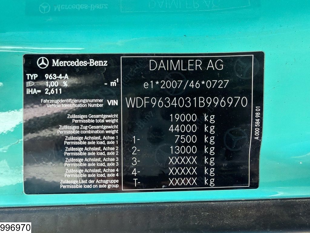 Mercedes Actros 1848 EURO 6, Retarder, PTO, Standairco