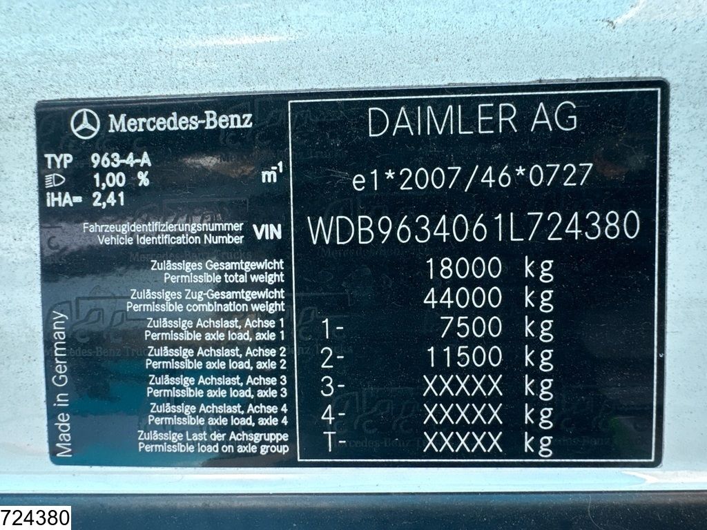 Mercedes Actros 1845 EURO 6, Retarder, Standairco, Lowdeck