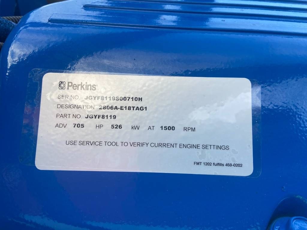 FG Wilson P605-3 - 605 kVA Open Genset - DPX-16021-O