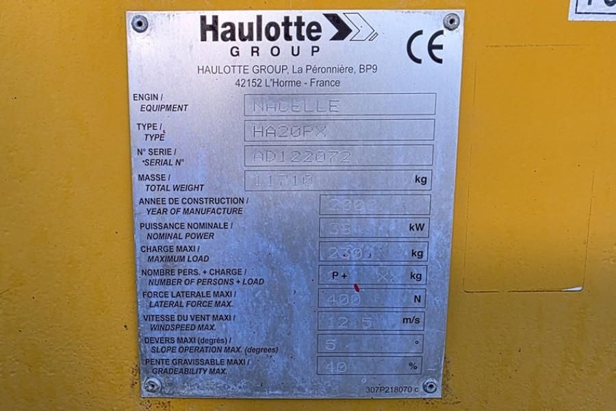 Haulotte HA20PX Diesel, 4x4x4 Drive, 20.7m Working Height,