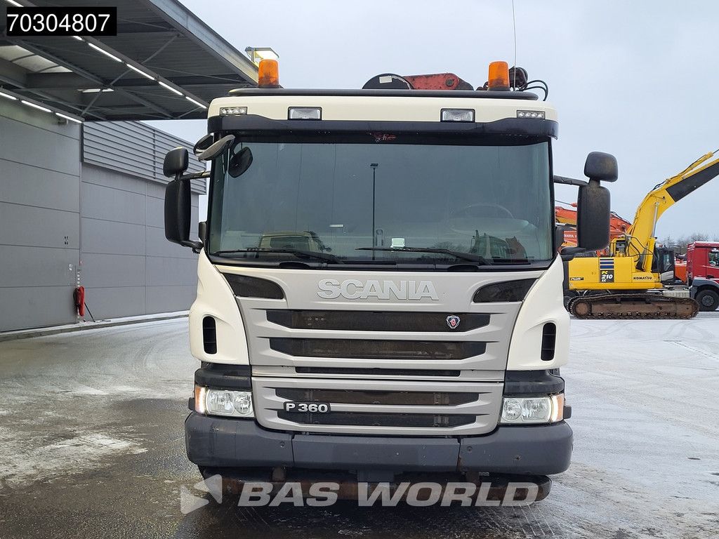 Scania P P360 6X2 HMF 1820-K4 Crane rotator Lift+steering axle Automatic Euro 6