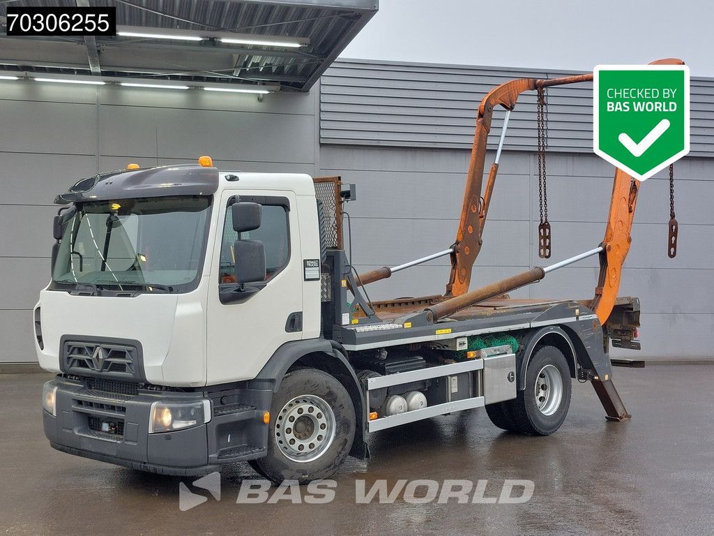 Renault D-Wide 380 4X2 14tons JOAB skiploader Air suspension Automatic ACC Euro 6