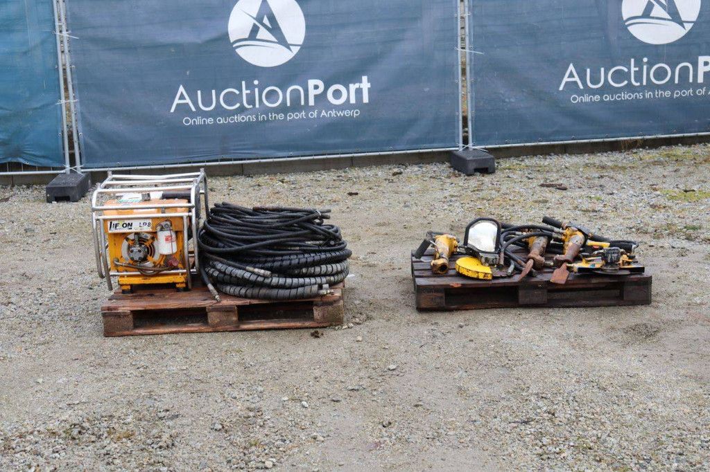 Lifton LP8 Benzin-Hydraulikpumpe (140 bar) mit Meißeln und Schleifmühlen