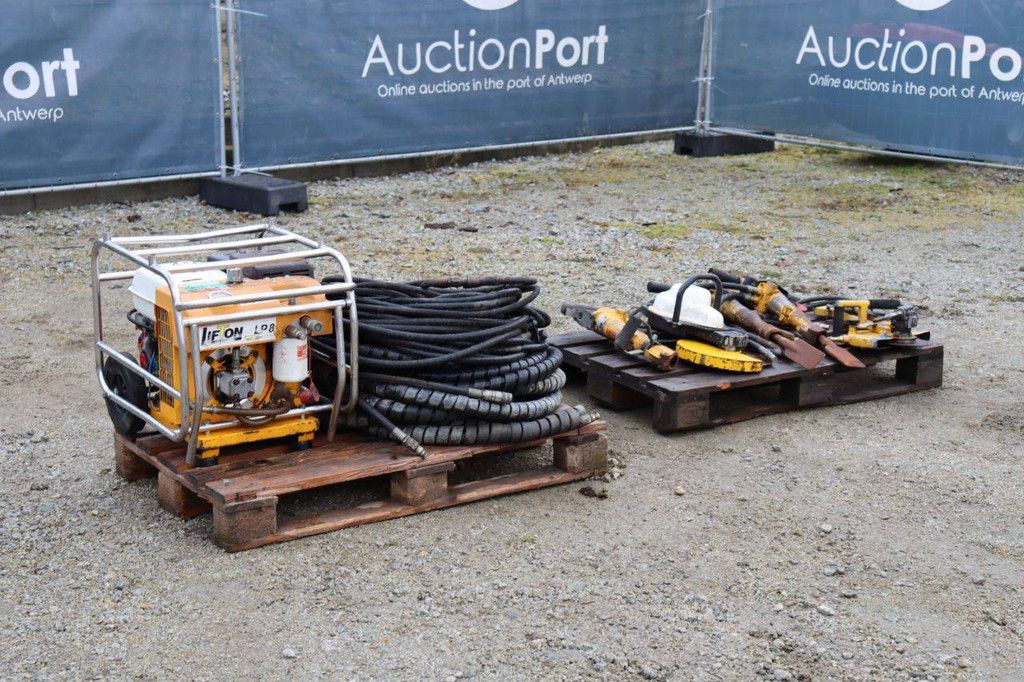 Lifton LP8 Benzin-Hydraulikpumpe (140 bar) mit Meißeln und Schleifmühlen