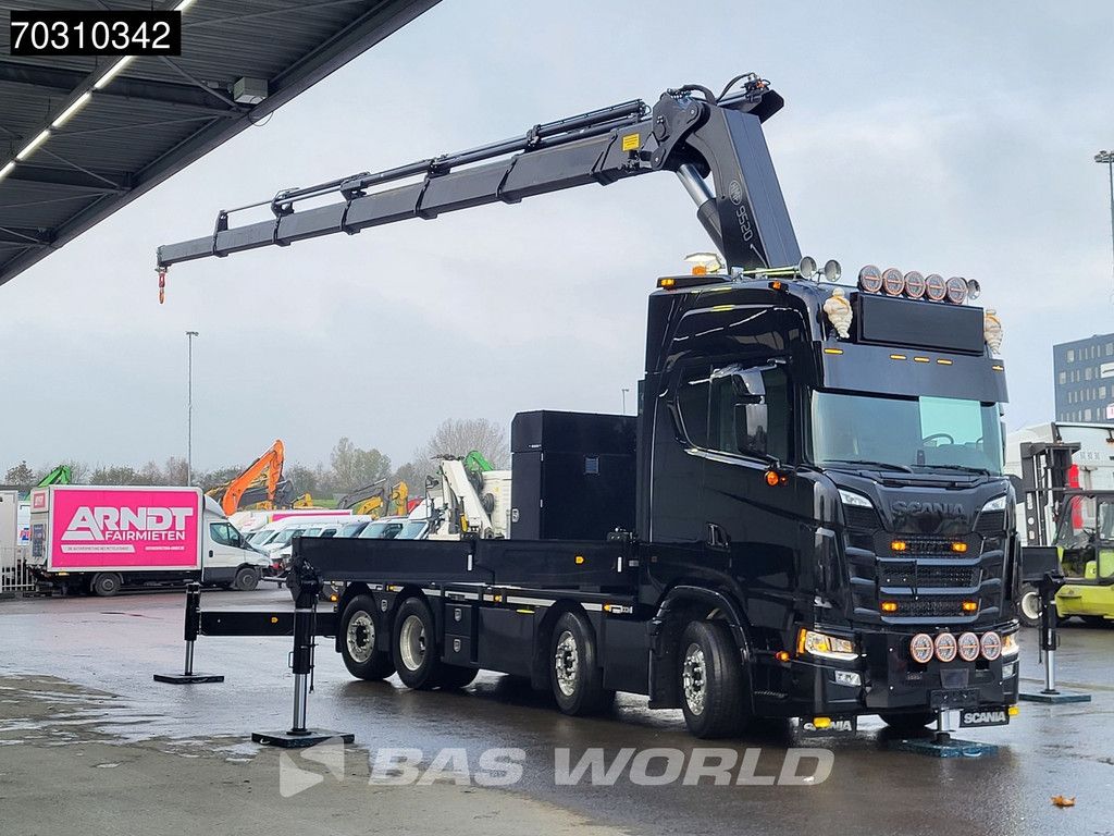Scania S660 8X2 HMF 9520OK-RCS Crane Kran Fifth wheel Full Air Lift+steering axle