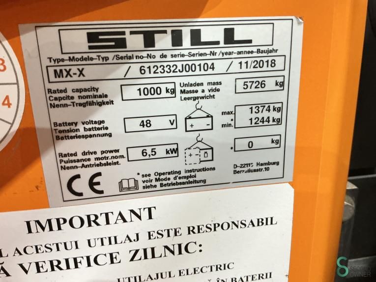 Orderpickers Electric Still MX-X 2018 Hours 3835