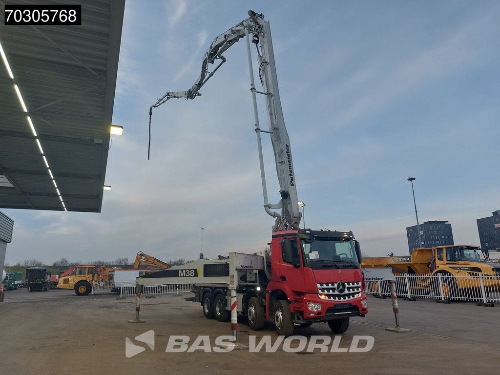 Mercedes Arocs 3240 8X4 38mtr Putzmeister BSF 38-5 16 H pump Steel suspension Big-Axle Euro 6
