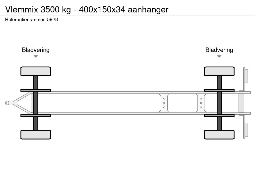 Vlemmix 3500 kg - 400x150x34 aanhanger