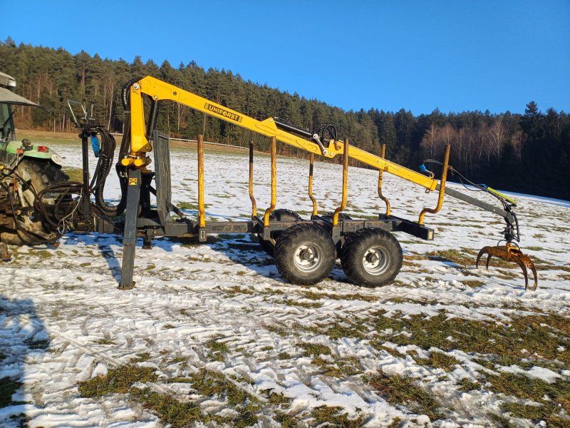 Uniforst 8to Rückewagen 6,30m Kran Auflaufbremse Hydraulische Bremse