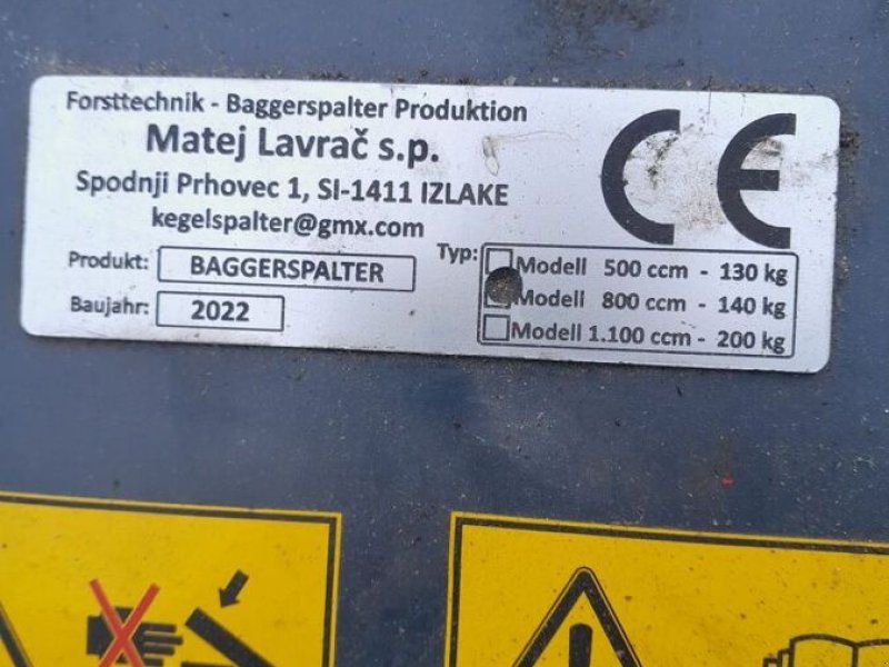 Holzspalter bis max. 6 Ton. Bagger