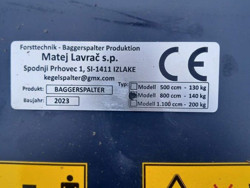 Holzspalter bis max. 6 Ton. Bagger