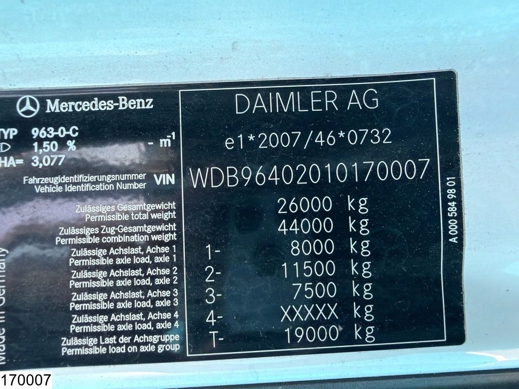 Mercedes Arocs 2540 6x2, EURO 6, Palfinger