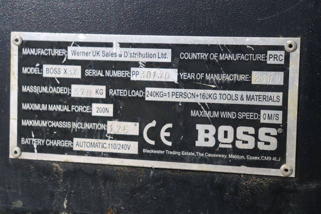 Boss X3X Electric Scissor Lift 5.20m 2019