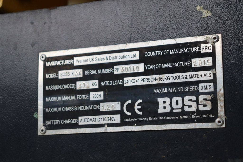 Boss X3X 5,20 m elektrische Scherenbühne 2019