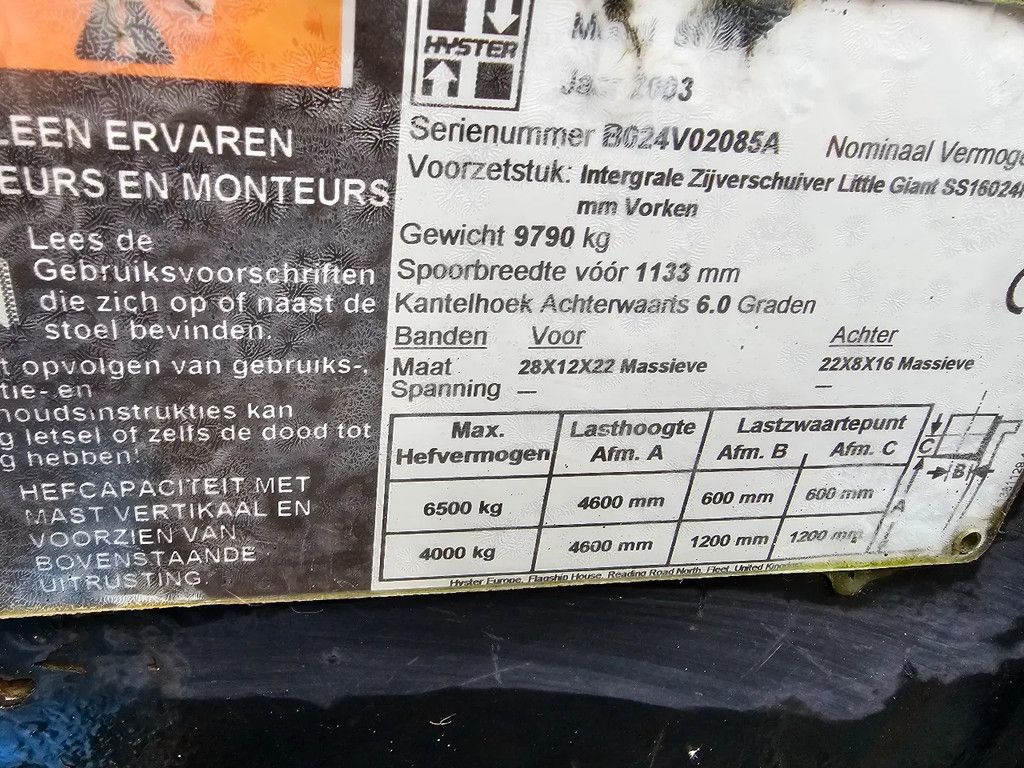 Hyster S.7.00xl heftruck 7 tons 3750 uur