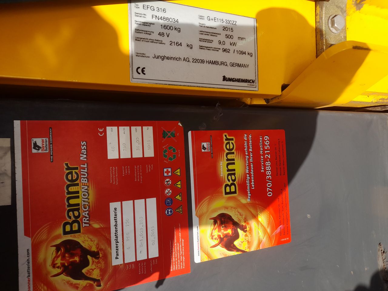 Jungheinrich EFG316 2015 elektrische heftruck