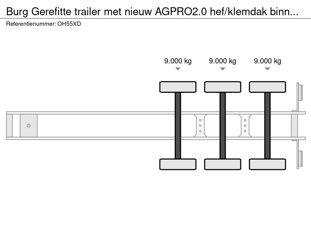 Burg Gerefitte trailer met nieuw AGPRO2.0 hef/klemdak binnenkort beschikbaar uit de verhuur.