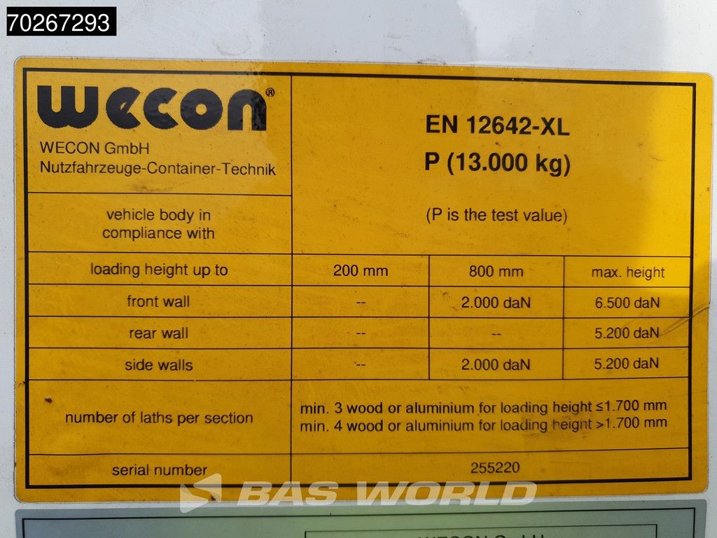 Wecon WPR 715 SG 6X2 Durchladesysteem 20FT / BDF / Wecon / Wechselbrücke