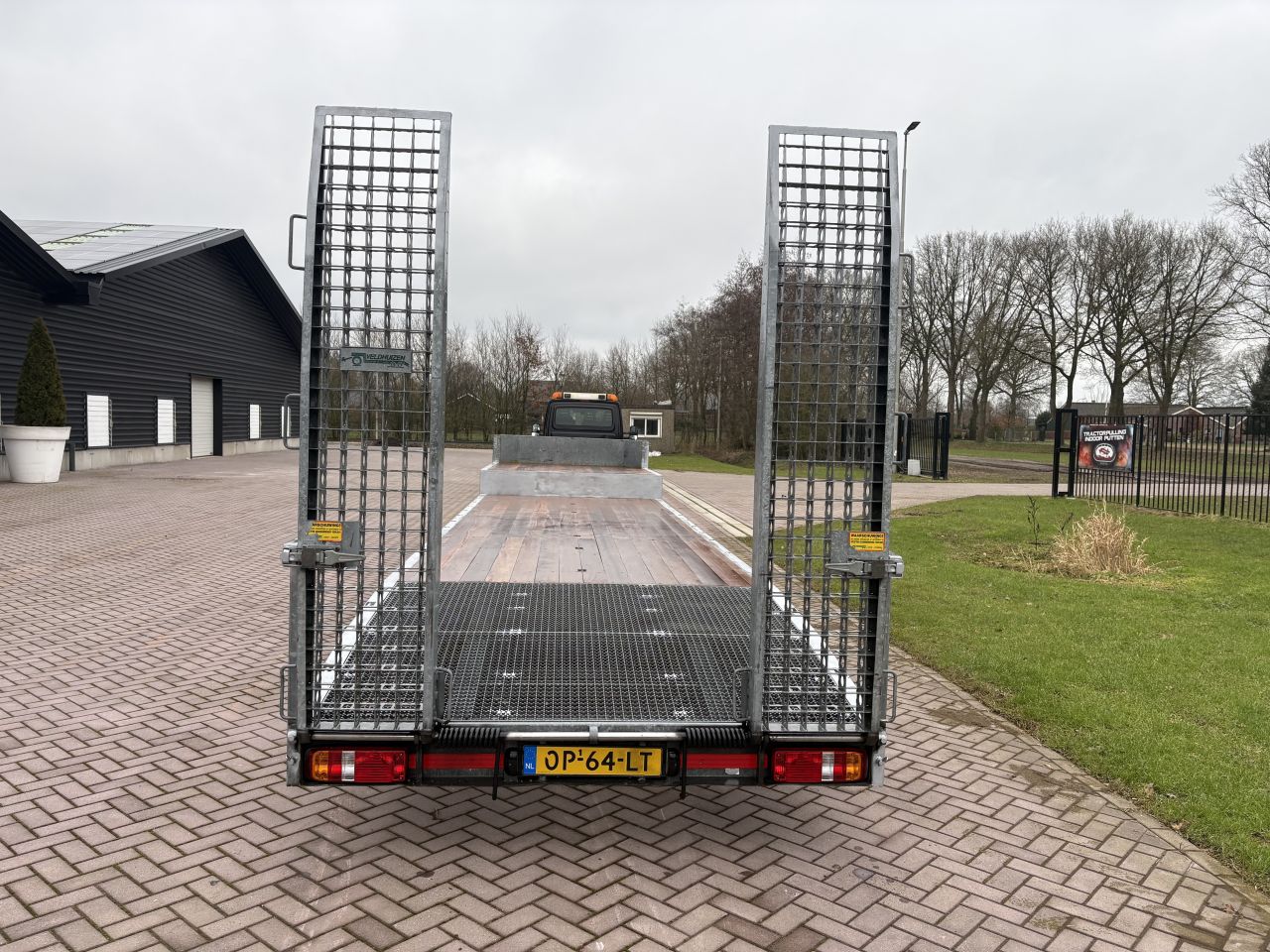 Be oplegger 9.7 TON Veldhuizen semi dieplader met roostervloer