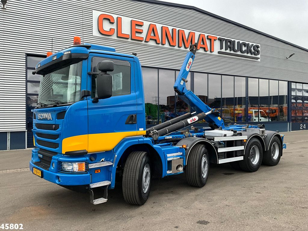 Scania G490 8x4 Euro 6 Hyvalift 30 Ton haakarmsysteem
