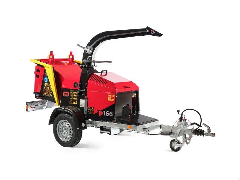 TP 166 MOBILE Holzhacker mit Benzinmotor und PKW-Fahrwerk-Lagergerä