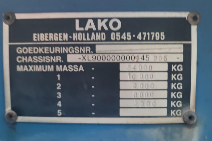 Lako SDA-434 Dutch Registration, 4 Axles, 25.5t Loading