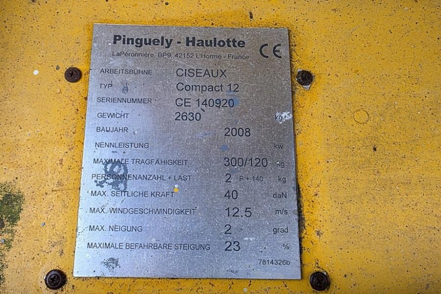 Haulotte Compact 12 Electric, 12m Working Height, 300kg Cap