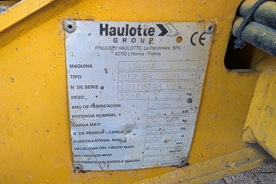 Haulotte H12SX Diesel, 4x4 Drive, 12m Working Height, 700kg