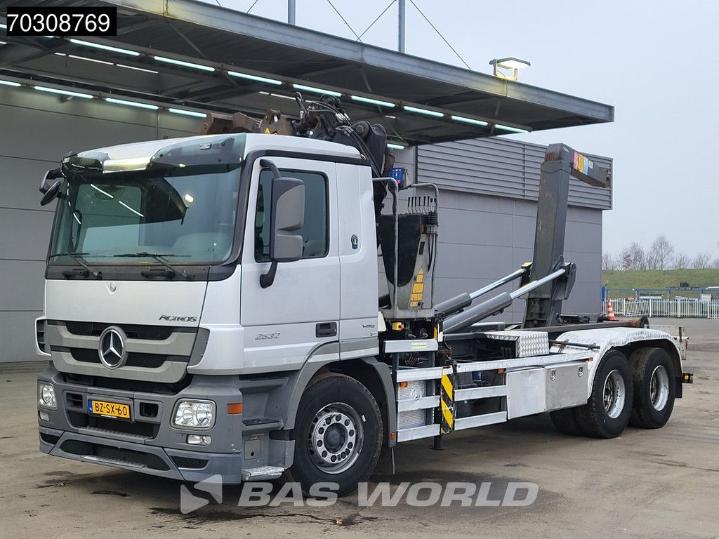 Mercedes Actros 2532 6X2 NL-Truck HMF 1643 Z2 Crane Kran 21 tons VDL Hooklift Lift-Axle Euro 5