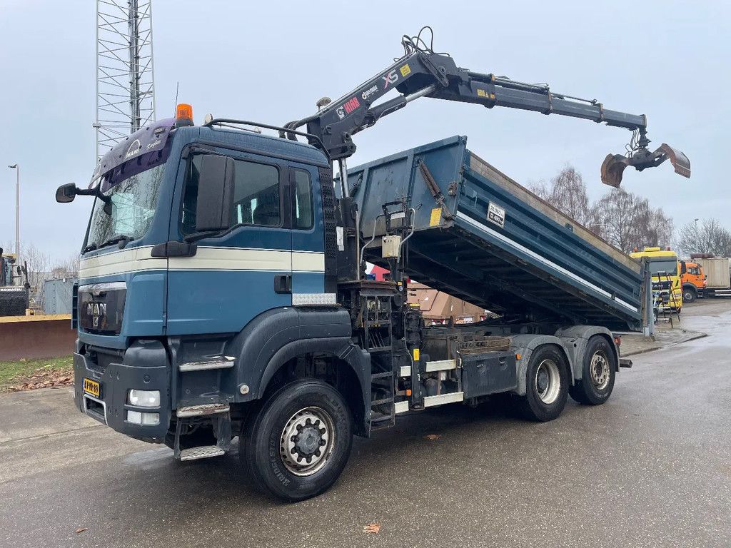 MAN TGS 28.360 6x4-4 BL AJK Kipper / HIAB 166 ES-3 HiPro Exelent Condition !!