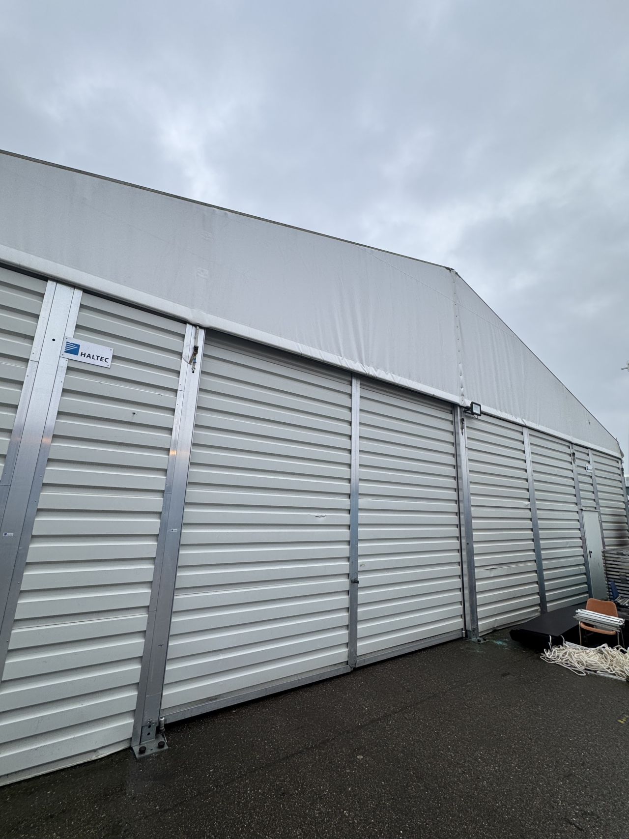 450m2 Demontabele bedrijfshal Haltec !!