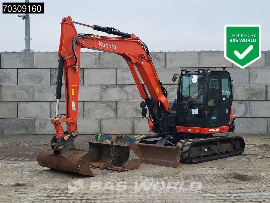 Kubota KX080 -4a2 A/C - 3 Buckets