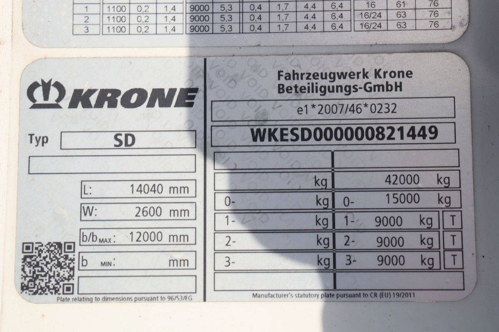 Kühlauflieger Krone SD 2018