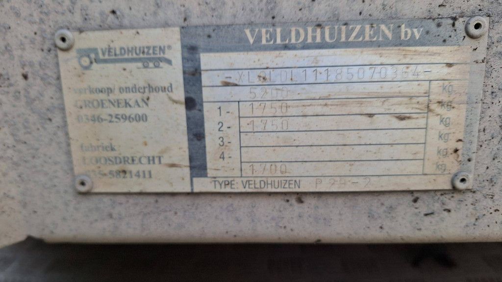 Low loader Veldhuizen P 29-2 2011