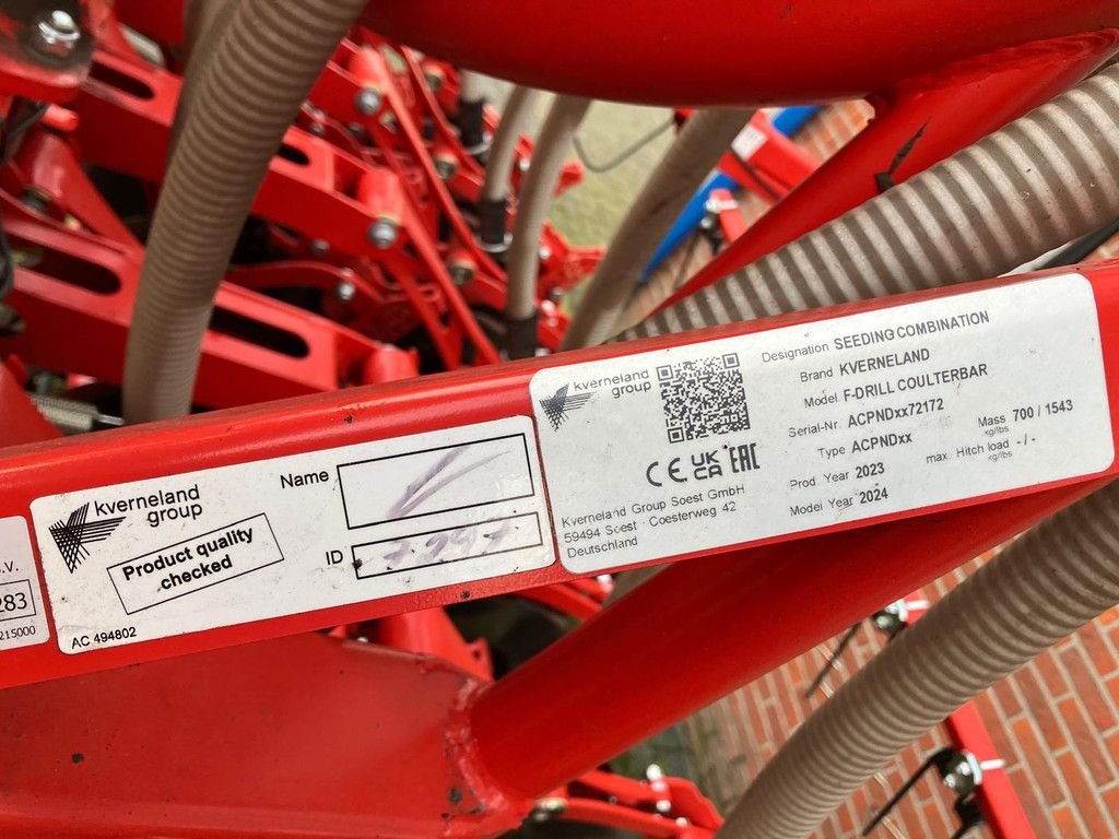 Horsch Partner 1600 FT Fronttank + Evers Mustang 11-303-2 Cultivator + Kverneland F-Drill Coulterbar / Zaaicombinatie