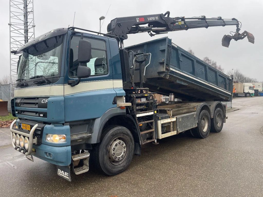 DAF CF 85.410 AJK Kipper/ Hiab X-HiPro 192 E S - 3 6x4 Euro 5 EEV EXELENT CONDITION !