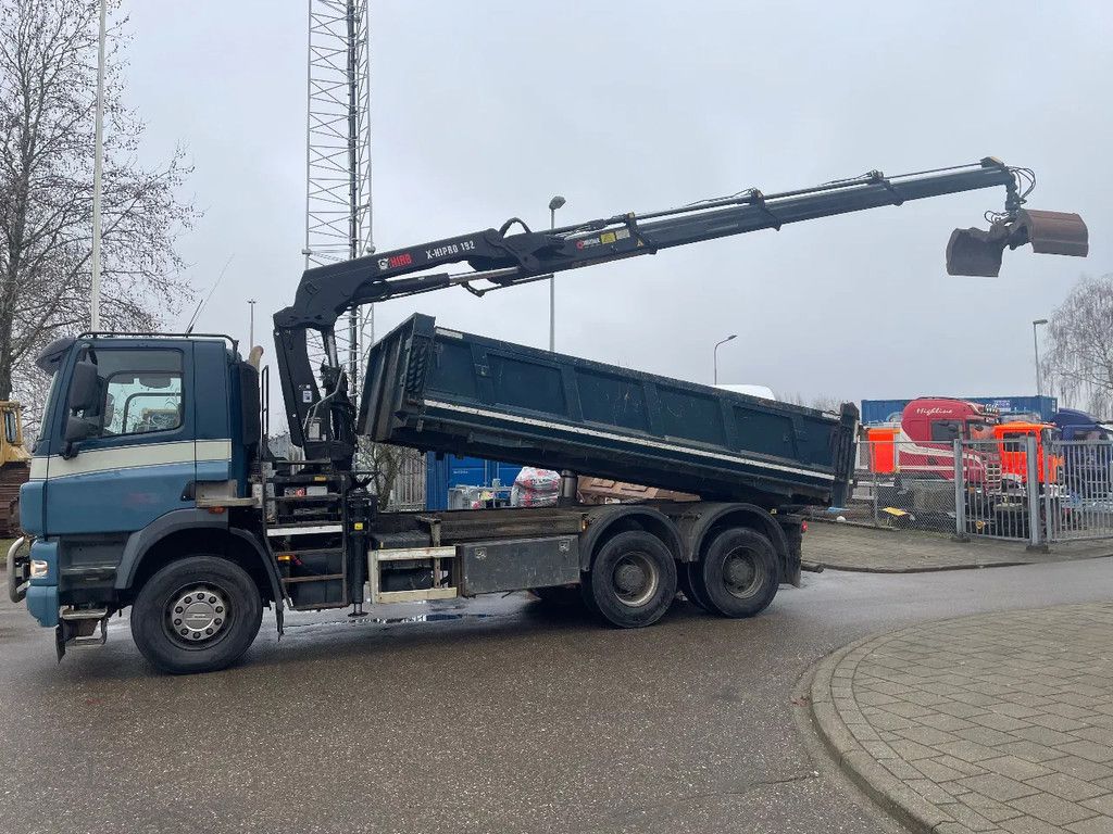 DAF CF 85.410 AJK Kipper/ Hiab X-HiPro 192 E S - 3 6x4 Euro 5 EEV EXELENT CONDITION !