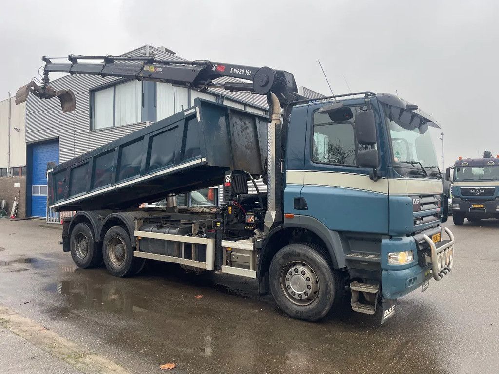DAF CF 85.410 AJK Kipper/ Hiab X-HiPro 192 E S - 3 6x4 Euro 5 EEV EXELENT CONDITION !