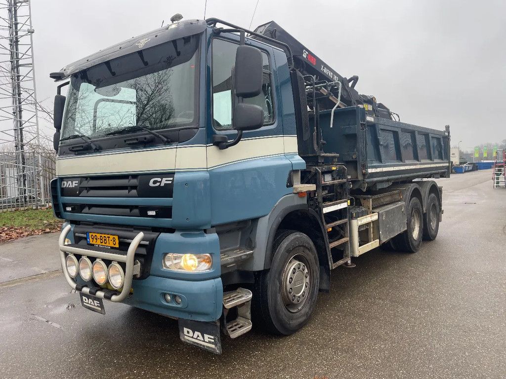 DAF CF 85.410 AJK Kipper/ Hiab X-HiPro 192 E S - 3 6x4 Euro 5 EEV EXELENT CONDITION !