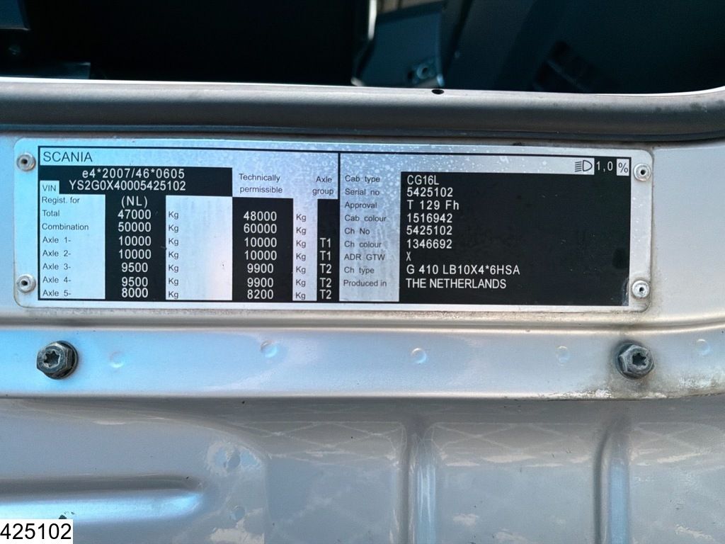 Scania G 410 10x4, EURO 6, 24 m3, AJK