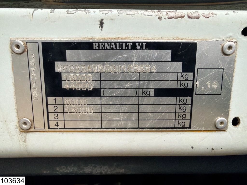 Renault Kerax 320 Marrel, Manual transmission, Leaf suspension