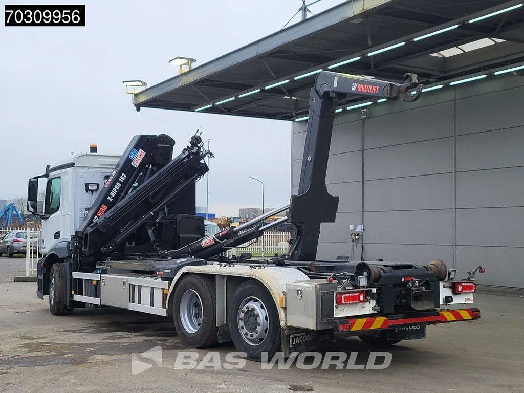 Mercedes Actros Actros 2633 6X2 HIAB X-HIPRO 192 E-3 Crane + 21tons Multilift Lift+Steering axle Euro 6