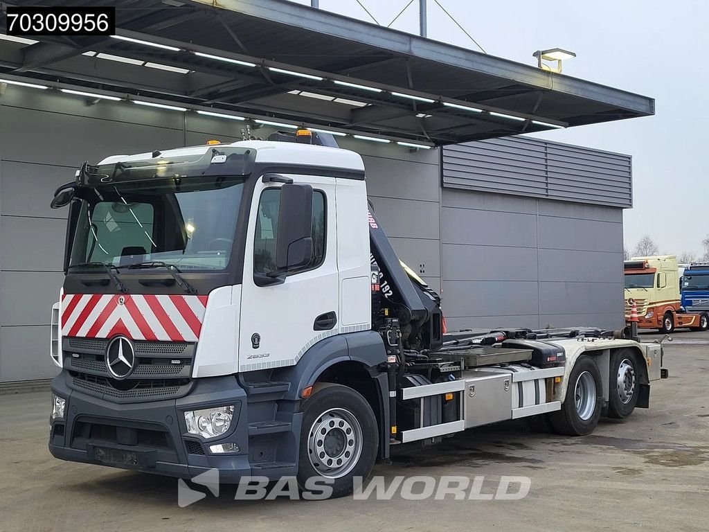 Mercedes Actros Actros 2633 6X2 HIAB X-HIPRO 192 E-3 Crane + 21tons Multilift Lift+Steering axle Euro 6
