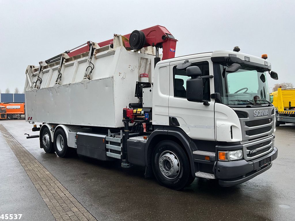 Scania P 340 Euro 6 CNG HMF 25 Tonmeter laadkraan