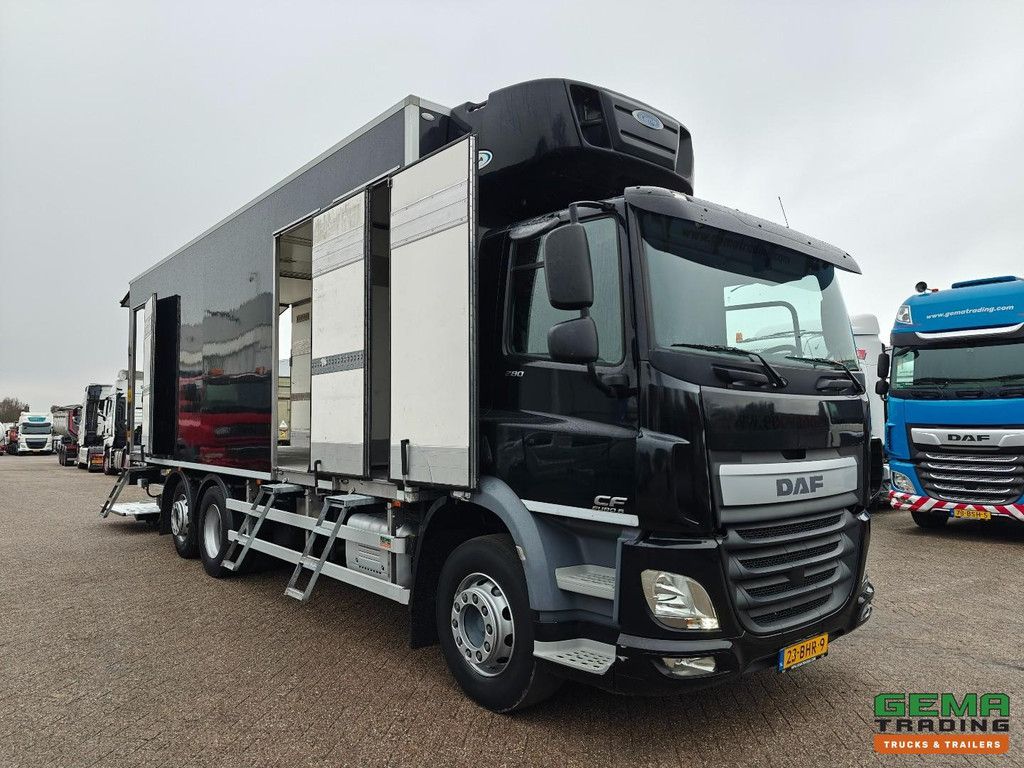DAF CF 280 FAN 6x2/4 Tageskabine Euro 6A – Kühlaufbau 7,9 m + Träger Supra 1150MT + Ladebordwand 2000 kg