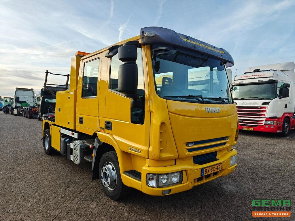 Iveco ML100E22D/P 4x2 Euro 5 Doppelkabine, 7 Personen – Falkom Abschleppwagen 2000 + Seilwinde 3600kg – Fernbedienung – TÜV bis 08/2026
