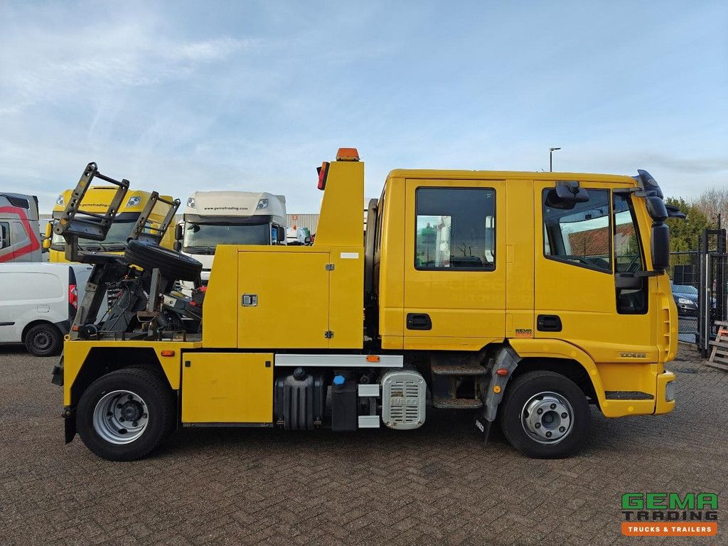 Iveco ML100E22D/P 4x2 Euro 5 Doppelkabine, 7 Personen – Falkom Abschleppwagen 2000 + Seilwinde 3600kg – Fernbedienung – TÜV bis 08/2026