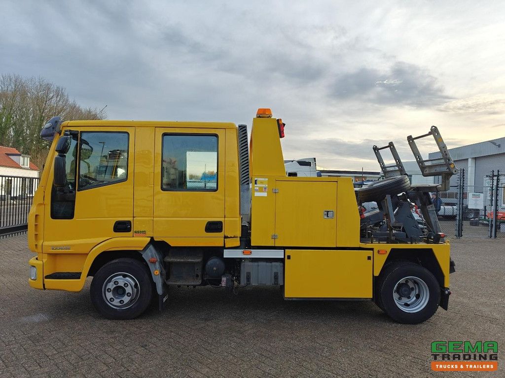 Iveco ML100E22D/P 4x2 Euro 5 Doppelkabine, 7 Personen – Falkom Abschleppwagen 2000 + Seilwinde 3600kg – Fernbedienung – TÜV bis 08/2026