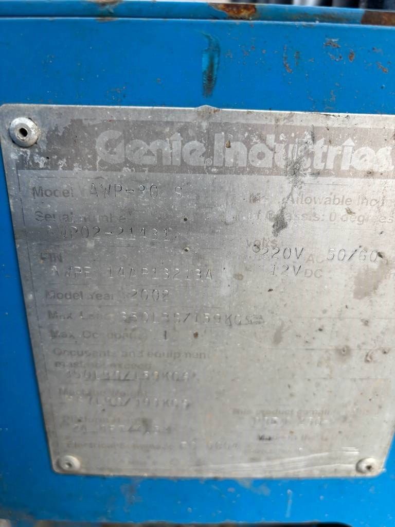 Genie AWP30S masthoogwerker Genie 2002 11 meter