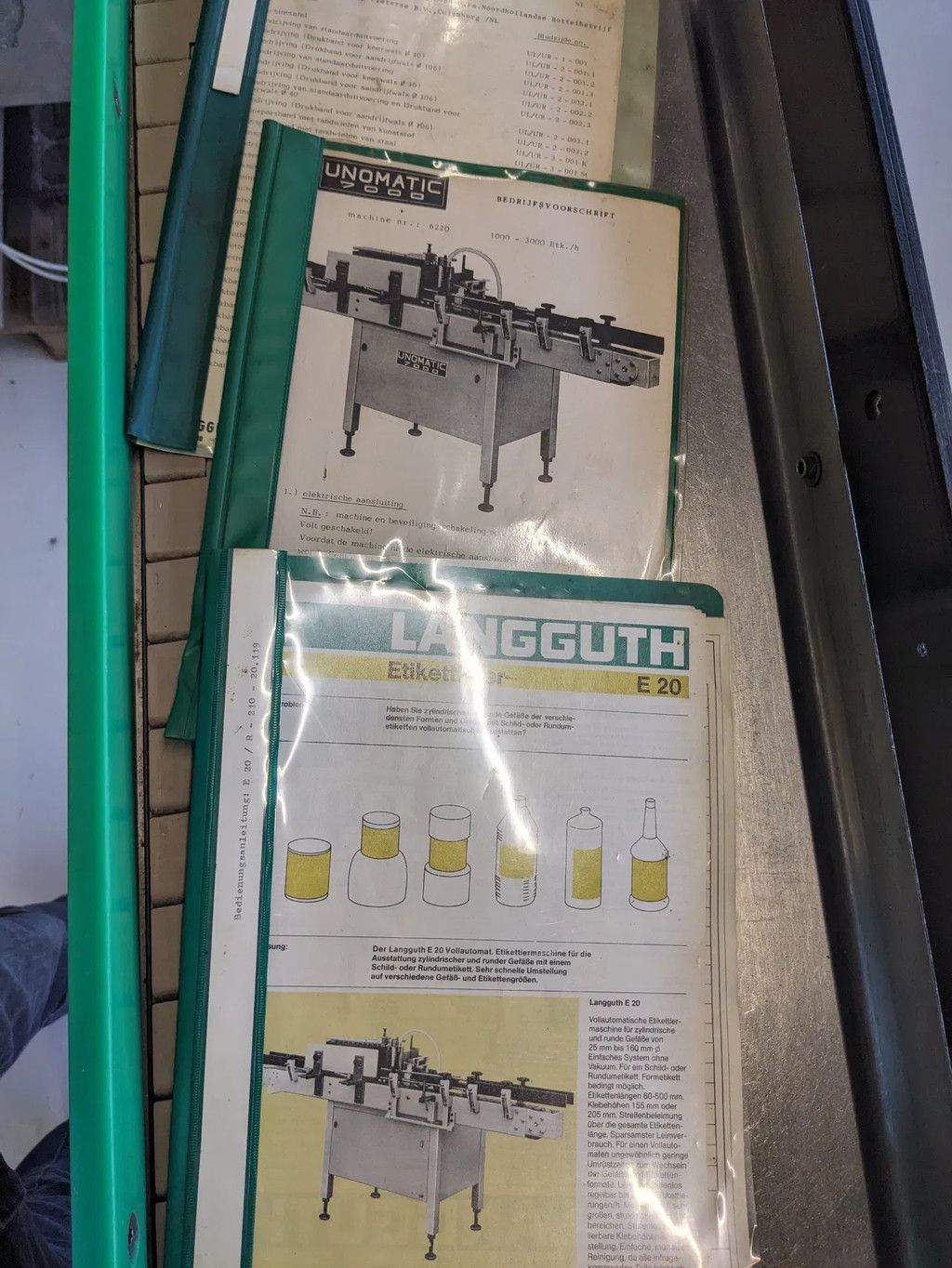 Langguth Natlijm etiketeer machine, E20